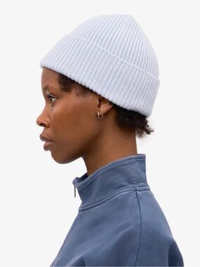 Merino Wool Beanie - Polar Blue